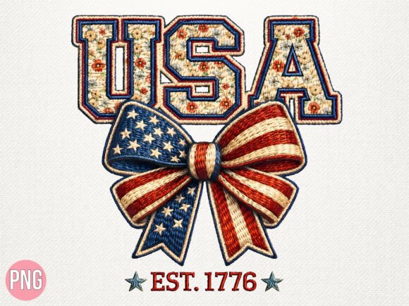 Floral USA Embroidery Bow 1776 Review