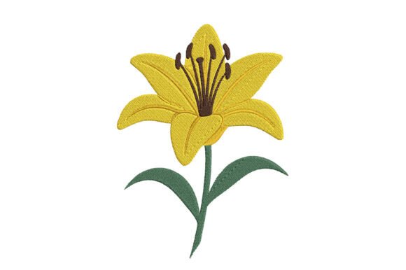 Lily Flower Embroidery Design: A Bright Touch for Craft Fair Goods