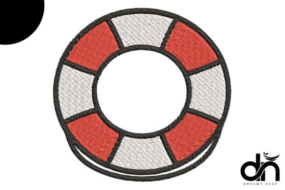 Nautical Lifebuoy Embroidery Design