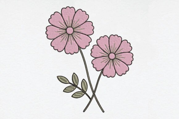 Pink Daisy Flower Embroidery: A Spring Staple for Craft Fair Sellers
