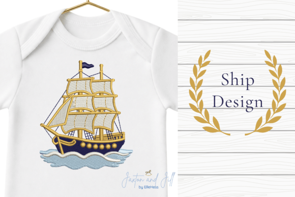 Sailboat Embroidery Design for Branded Merch