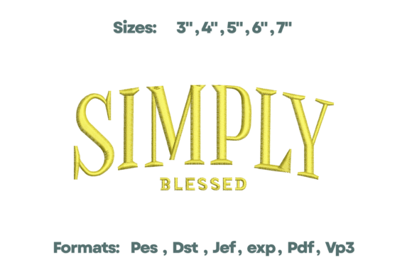 Simply Blessed Script Embroidery Review for Apparel Designers