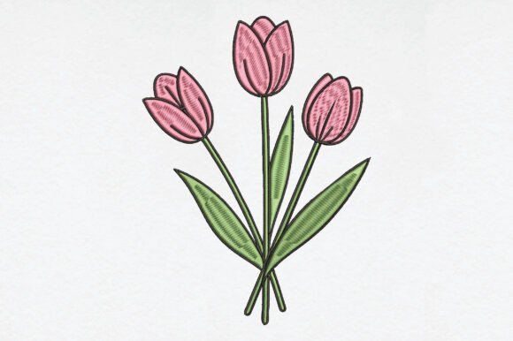 Tulips Tulip Embroidery: A Designer's Review for Boutique Sweatshirt Design