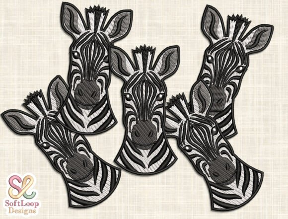 Zebra Patch Embroidery Design
